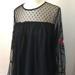 Sheer Polkadot Blouse